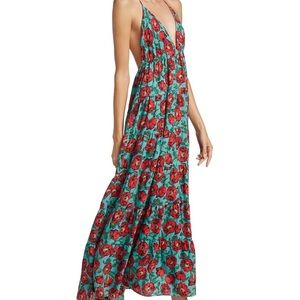 Alice and Olivia Mae Halter Tier Maxi dress